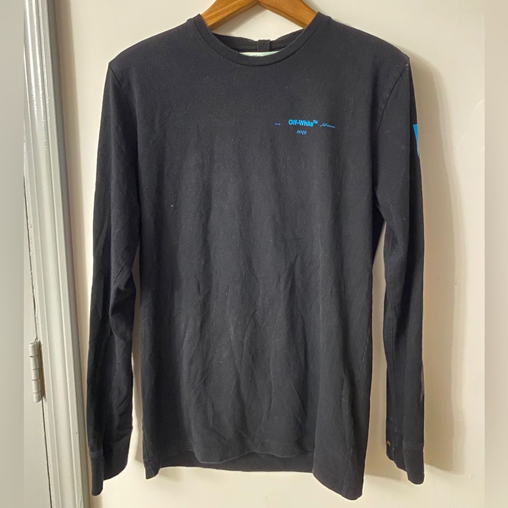 Off-White Black and Blue Long Sleeve Tee
